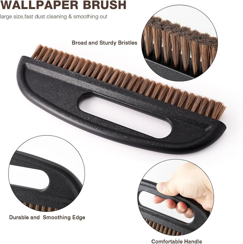 Gomake Wallpaper Smoothing Tool Wallpaper Brush Tools Kit with Felt Squeegee Craft Precision Knife for Paper Peel and Stick Wallpaper Car Wrap Vinyl Window Tint Film Wallpaper Adhesive (Kit 02) - Image 2